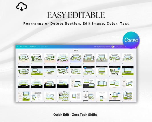 100+ Etsy Listing Mockups Canva Templates – Editable Product Display Thumbnail Kit for Digital Sellers - Instant Download
